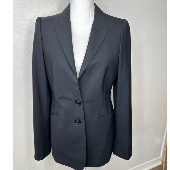 Burberry Jackets & Blazers - Burberry London Black 2-Button Wool Blazer Plaid Lined women's 8